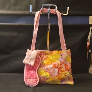 Floral Pink and Yellow Women's Bag